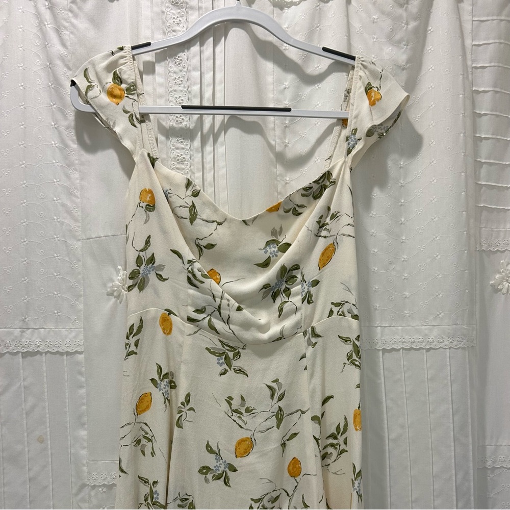 Reformation Tanis Dress Citron